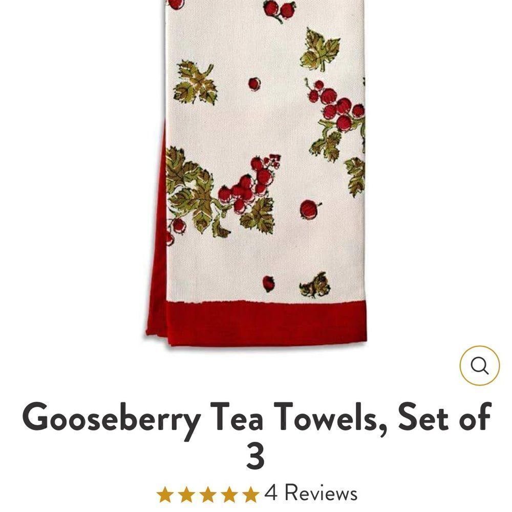 Couleure Nature gooseberry tea towels NWT - Picture 4 of 5